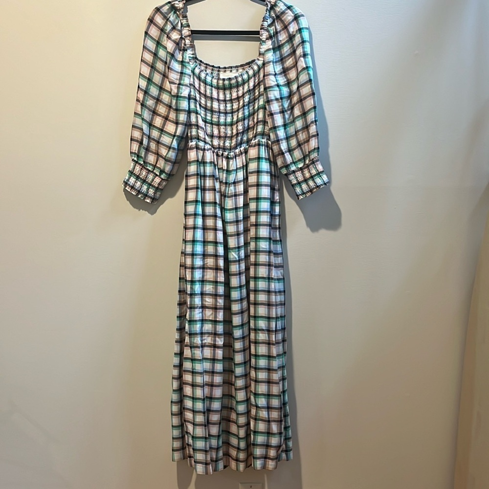 EUC Anthropologie Maeve Plaid Maxi Dress XS​​​​​​
